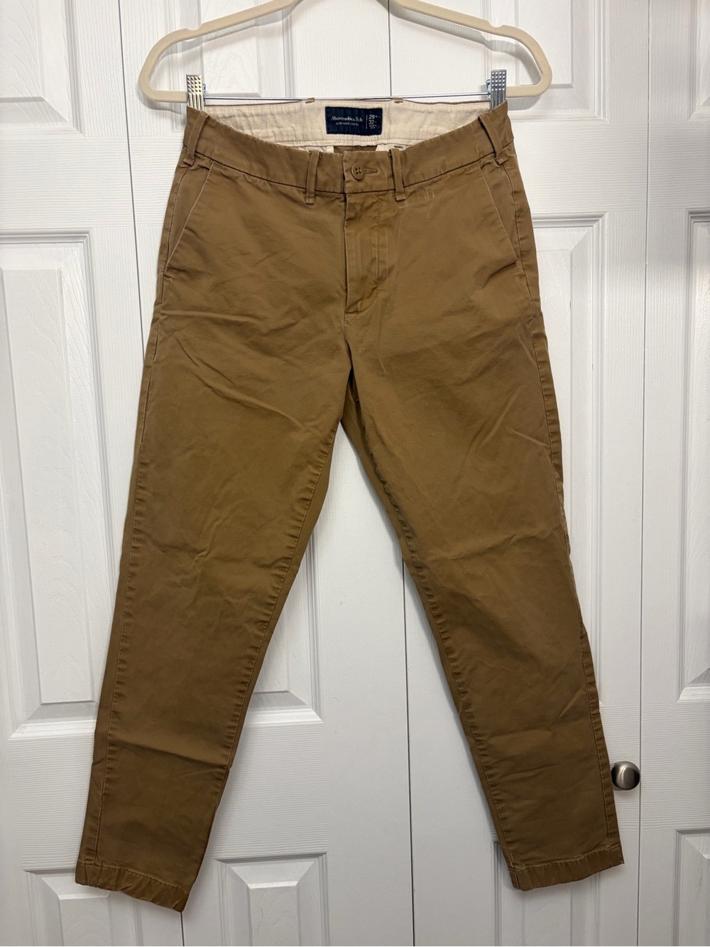 Abercrombie & Fitch Men's Slim Taper Khaki Chino Pants - Tan -